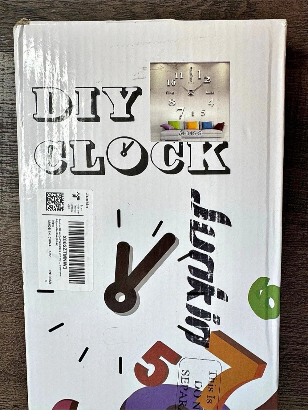 3D Frameless DIY Wall Clock